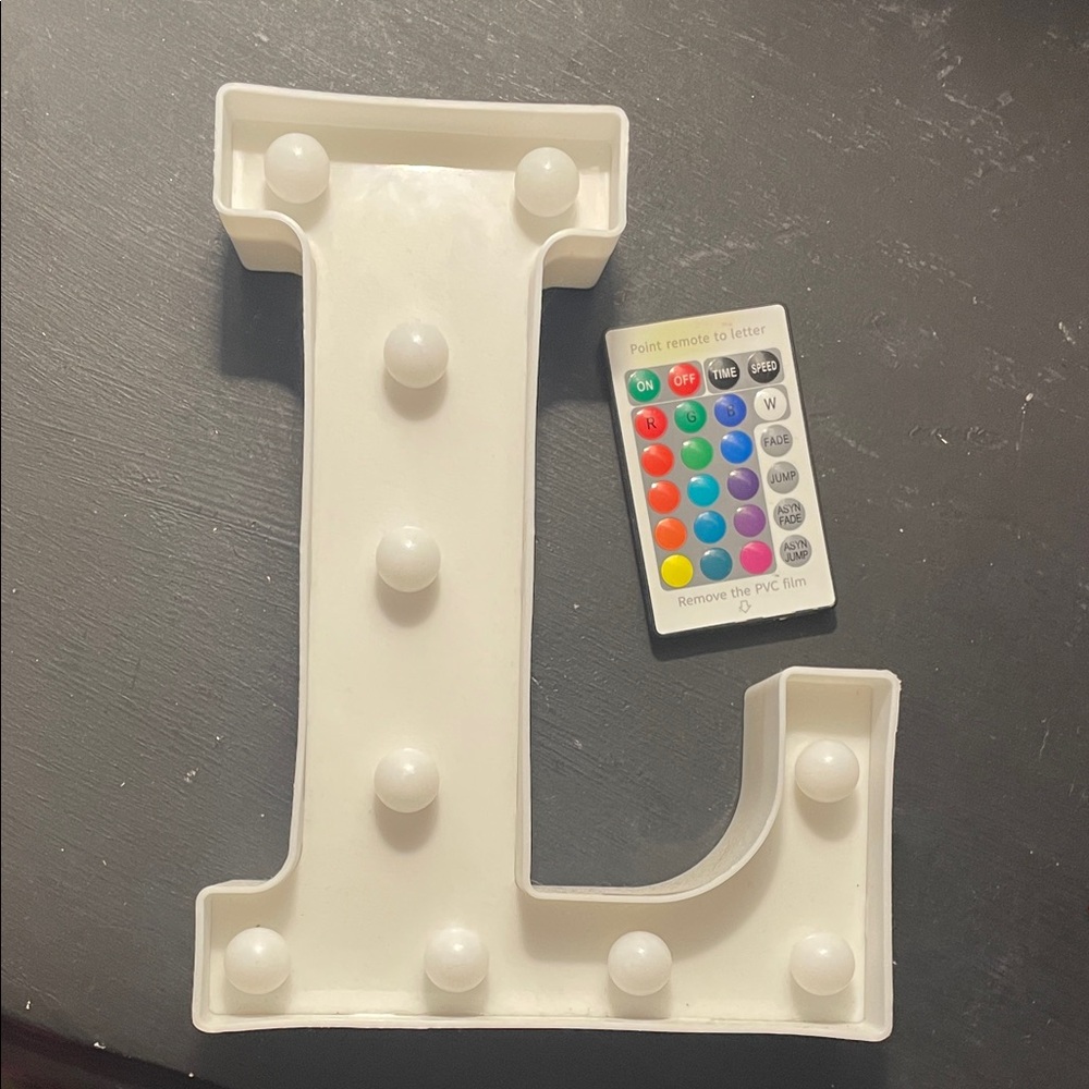 White LED Letter Light with Remote